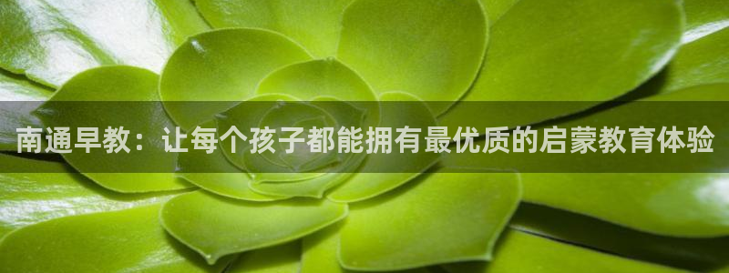天狮娱乐嘉扣 o：南通早教：让每个孩子都能拥有最优质的启蒙教育体验