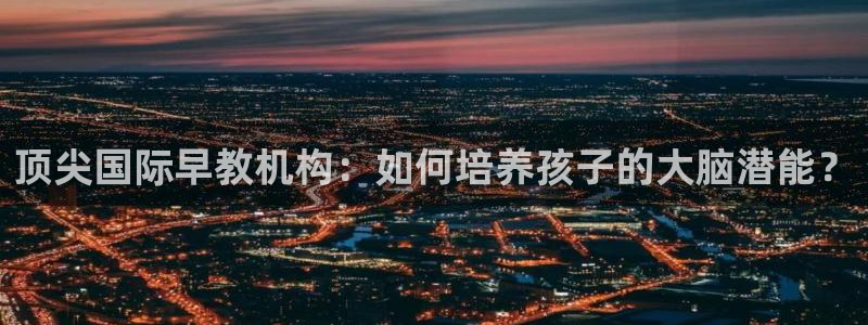 天狮娱乐用户名怎么起：顶尖国际早教机构：如何培养孩子的大脑潜能？