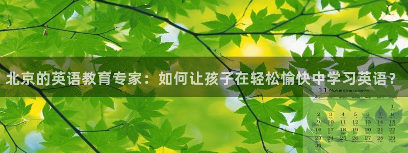 天狮娱乐主：北京的英语教育专家：如何让孩子在轻松愉快中学习英语？
