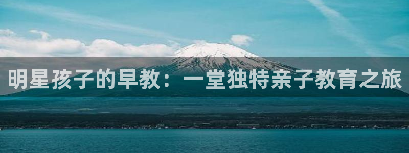 天狮娱乐平台：明星孩子的早教：一堂独特亲子教育之旅