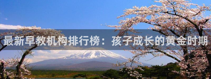 天狮娱乐a 判官：最新早教机构排行榜：孩子成长的黄金时期