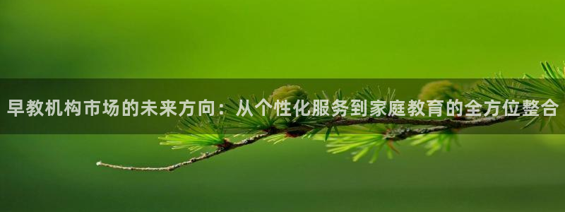 天狮娱乐注册平台官网：早教机构市场的未来方向：从个性化服务到家庭教育的全方位整合